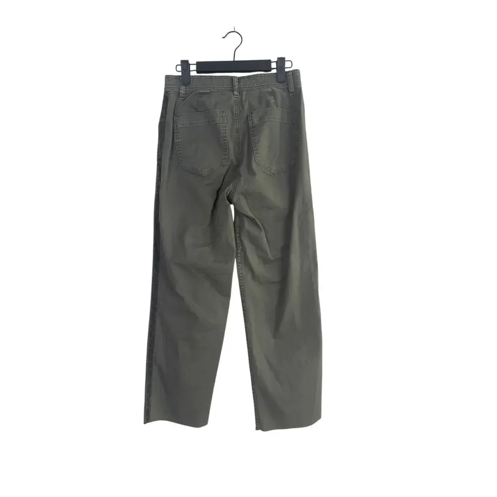 NWT Pistola Elliot Eden High Rise Crop Tuxedo Stripe Straight Leg Pant 26 Green - Picture 15 of 15